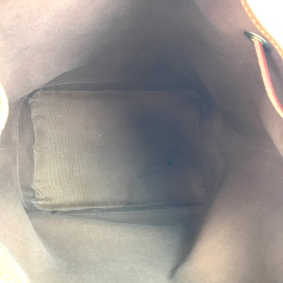 Bucket  Brown Coated Canvas Shoulder Bag - Picture 6 of 8